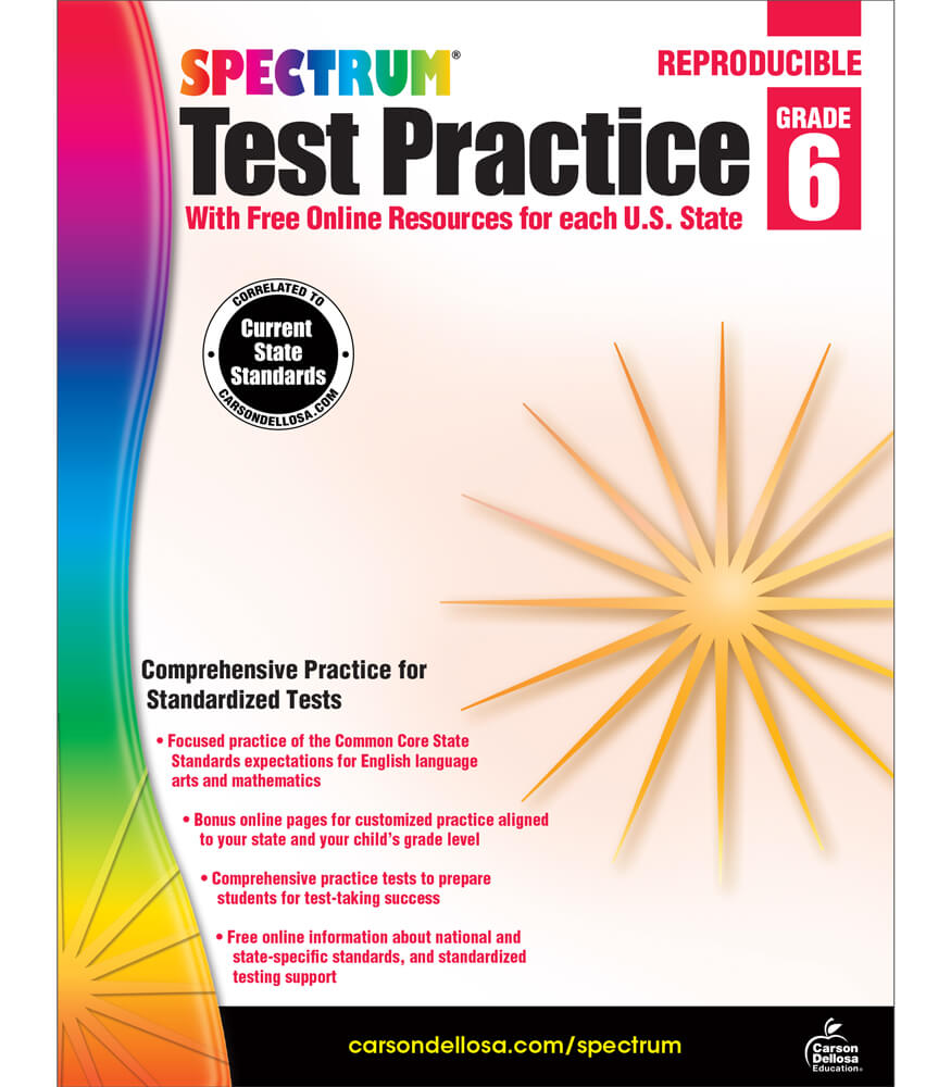 Reproducible　Test　Practice,　Test　Arts,　Practice　Math,　11,　Workbooks,　Grade　Ages　6th　Grade　to　Comprehension　Language　Reading　and　Math　Spectrum　Michaels　Vocabulary,　Writing,　and　10　160　Pages　Book,　Practice